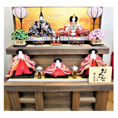 ふるさと納税 小野市 雛人形 京八番親王 焼桐2段5人飾り No.8-715