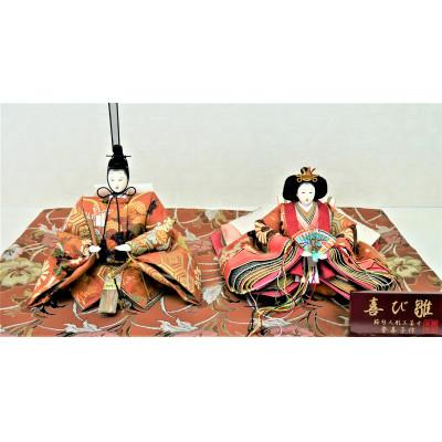 ふるさと納税 小野市 雛人形 京十番親王「正絹帯地」 オリジナル金襴敷 No