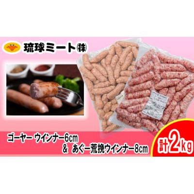 ふるさと納税 浦添市 ゴーヤー ウインナー6cm&amp;あぐー粗挽 ウインナー8cm 計2kg