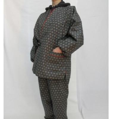 ふるさと納税 田原本町 日本の伝統柄作務衣 小麻文様