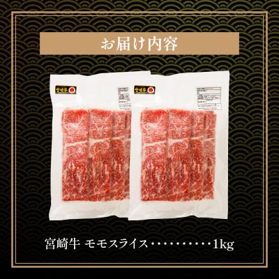 ふるさと納税 宮崎市 史上初内閣総理大臣賞4連覇 宮崎牛 牛肉 赤身 モモスライス [しゃぶしゃぶ/すき焼き] 合計1kg |  | 03