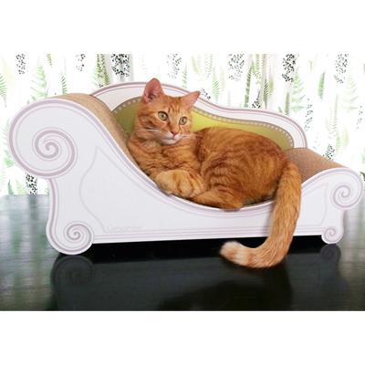 ふるさと納税 館山市 猫のおしゃれ爪とぎソファー「カリカリーナ Basic」モスグリーン　グランデサイズ_3