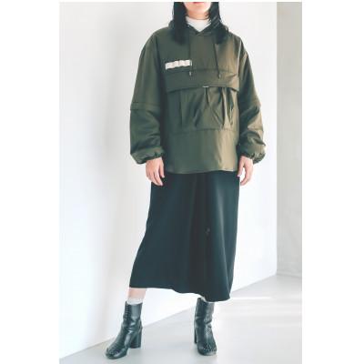 ふるさと納税 青森市 [KAPOK KNOT] カンガルーパーカー UNISEX オリーブ Lサイズ1着 カポック ダウン