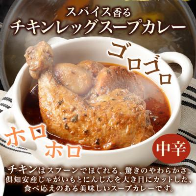 ふるさと納税 倶知安町 【無地熨斗付き】チキンが丸ごと1本入ったスープカレー 中辛 300g×20個の画像