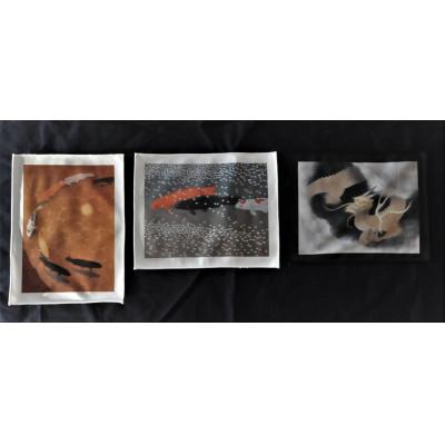 ふるさと納税 二本松市 大山忠作「登竜門」クリーニングクロス「光池游々」「春池」「雲龍」3点セット