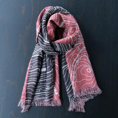 ふるさと納税 桐生市 山ストール☆谷川&amp;妙義コンツアーストールプロ ピンク&amp;グレー