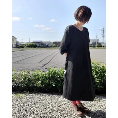 ふるさと納税 島田市 wappougi 麻ワンピース チャコールグレー 割烹着