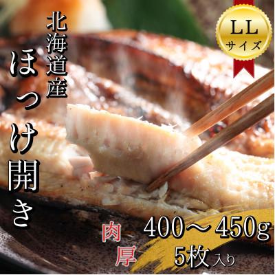 ふるさと納税 せたな町 [北海道せたな町産]根ホッケ開き[LL]5枚(合計2〜2.25kg) 真空パック入り一夜干し干物
