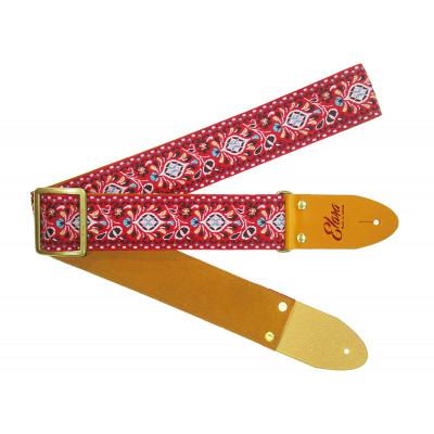 ふるさと納税 郡上市 [ギターストラップ]Elara Straps Peacock Queue Crimson
