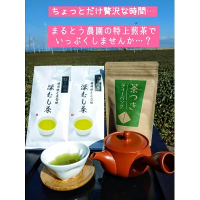 ふるさと納税 島田市 牧之原台地より直送!ちょっと贅沢♪特上深蒸し煎茶リーフと上煎茶ティーバッグ