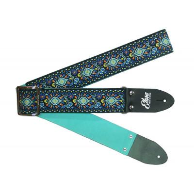 ふるさと納税 郡上市 [ギターストラップ]Elara Straps Peacock Queue Fresque Blue