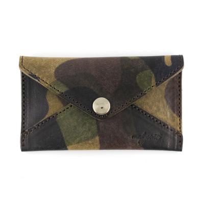 ふるさと納税 大川市 maf pinto エンベロープ カードケース 本革 カモフラージュダーク