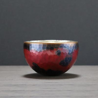 ふるさと納税 弥彦村 銅製 茜色 ぐい呑み(60ml) 手作り 冷たい 日本酒 贈答品 新潟県 弥彦村
