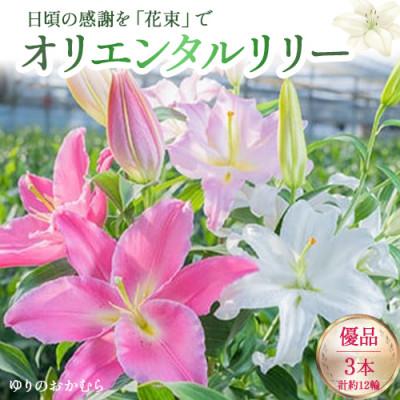 ふるさと納税 四万十町 日頃の感謝を「花束」に込めて[オリエンタルリリー優品3本]Osy -A13