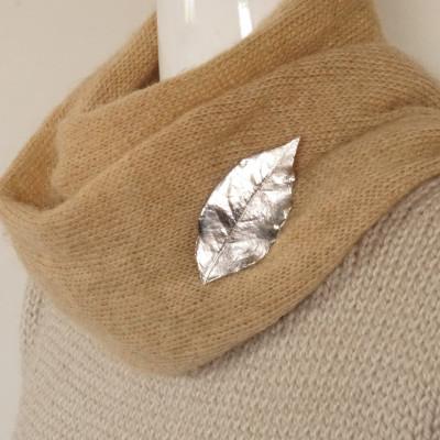 ふるさと納税 上越市 Big Leaf ブローチ(大きな葉のブローチ・安全ピンタイプ)