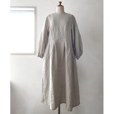 ふるさと納税 川越市 KIKONO Johanna mieli アーミッシュワンピース ゴム袖 生成