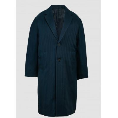 ふるさと納税 青森市 [KAPOK KNOT] チェスターコート UNISEX ネイビー Mサイズ 1着