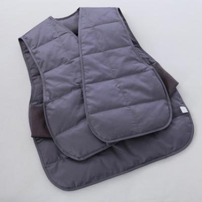 ふるさと納税 愛荘町 IWATA プレミアムウォーマー 羽毛ロングベスト Lサイズ