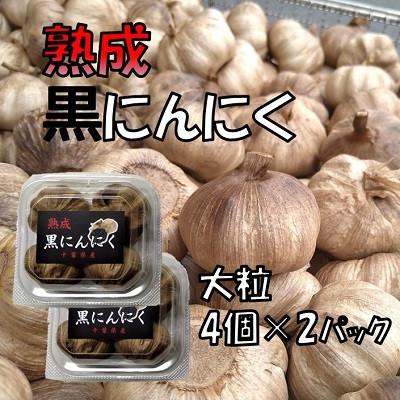 ふるさと納税 白子町 熟成黒にんにく(大粒)4個×2パック