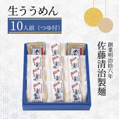 ふるさと納税 白石市 生ううめん[10人前つゆ付]