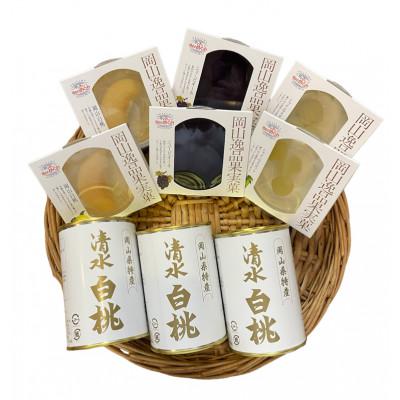 ふるさと納税 岡山市 清水白桃缶詰とフルーツゼリーの詰合せ | 