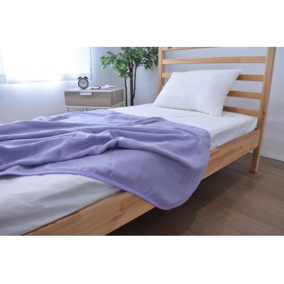 ふるさと納税 蒲郡市 和晒し 5重ガーゼケット_ブルー[G0121]