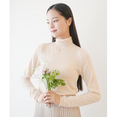 ふるさと納税 笠松町 [洗える/とろける肌触り/草木染め]テンセルカシミヤ タートルネック アカネ