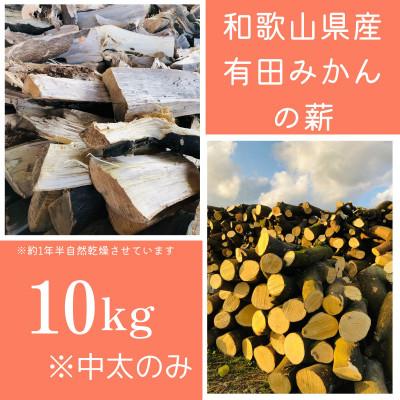 ふるさと納税 有田川町 有田みかんの薪!10Kg(中太のみ)バイオマスエネルギーで火を楽しもう!