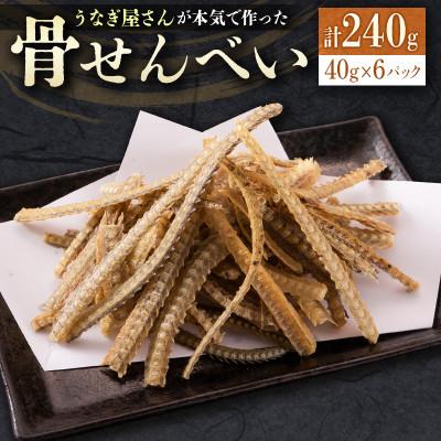 ふるさと納税 新富町 うなぎ屋さんが本気で作った骨せんべい(40g×6パック)九州産(新富町)