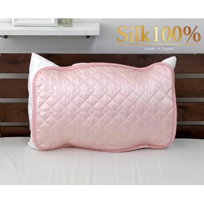 ふるさと納税 岸和田市 [Sサイズ 35×50cm]美髪ケア シルク100%サテン枕パッド ピンク1枚 SSM-3S-PI