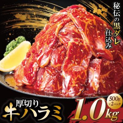 ふるさと納税 花巻市 厚切り牛ハラミ　1kg(500g×2パック) | 