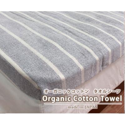 ふるさと納税 岸和田市 オーガニックコットンタオルシーツ Sサイズ(145×230cm)かすみ グレー SNS-12-GY