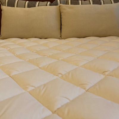 ふるさと納税 宇治市 PREMIUM WOOL 四隅のゴムなしでマットレスに置くだけでずれないベッドパッド(シングル)