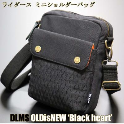 ふるさと納税 篠栗町 DLMS OLDisNEW 'Black heart' ミニショルダーバッグ[キャンバス]