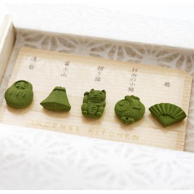 ふるさと納税 宇治市 京都宇治・お菓子のようなお香「いとをかし香[抹茶]」専用香炉付"スターターコフレ"