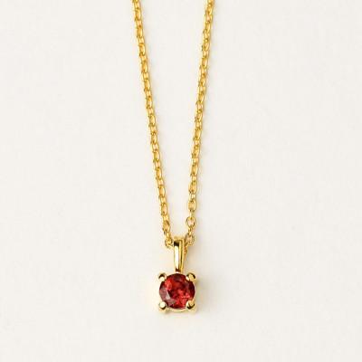 ふるさと納税 大津市 [1月誕生石 ガーネットネックレス]SV925 K18プレーティング こだわりのバースストーン