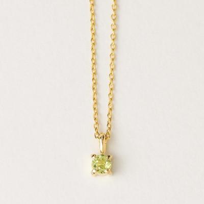 ふるさと納税 大津市 [8月誕生石 ペリドットネックレス]SV925 K18プレーティング こだわりのバースストーン