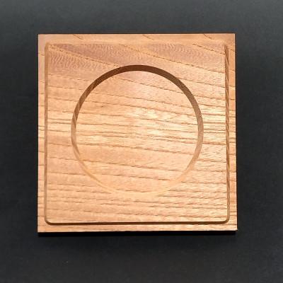 ふるさと納税 加茂市 ケヤキ無垢茶托(ソーサー)大A 5枚セット