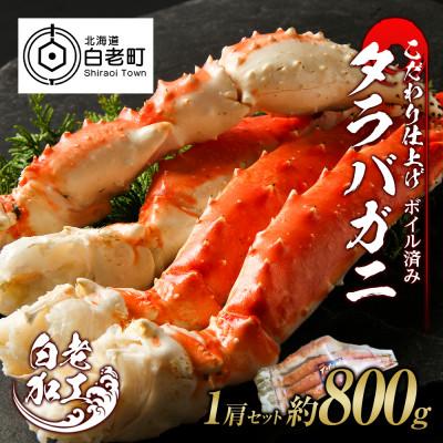 ふるさと納税 白老町 タラバ 脚 ボイル済み 冷凍 シュリンク済み 1肩セット 約800g