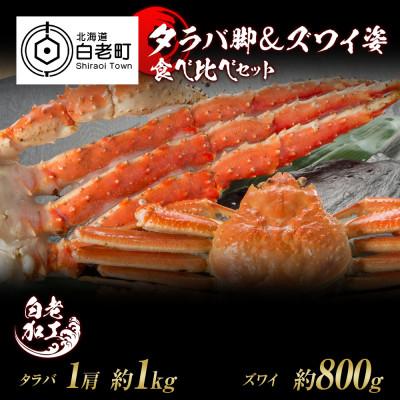 ふるさと納税 白老町 タラバ脚 &amp; ズワイ姿 食べ比べ セット