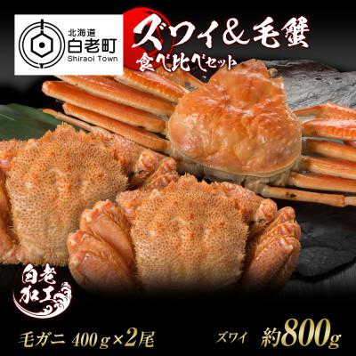 ふるさと納税 白老町 ズワイ姿 &amp; 毛蟹 食べ比べ セット