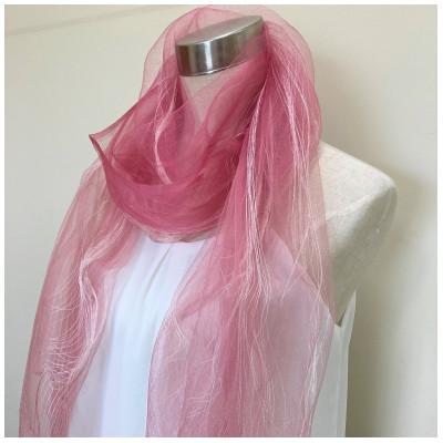 ふるさと納税 豊見城市 [ウージ染め]花穂ショール糸やなぎ