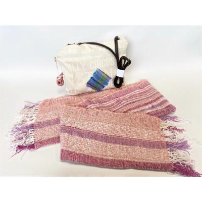 ふるさと納税 藤岡市 SAORI(さをり織り)ストール&amp;サコッシュ