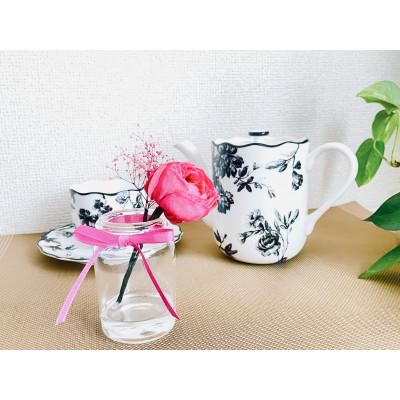 ふるさと納税 四條畷市 プリザーブドフラワーご縁と幸運を運ぶピンクのバラの一輪挿し