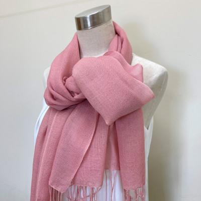 ふるさと納税 豊見城市 《ウージ染め》花穂ストールモンゴルウールの画像