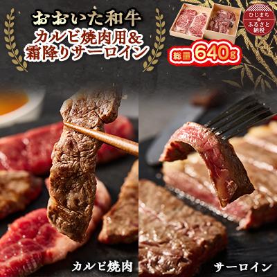 ふるさと納税 日出町 おおいた和牛 カルビ焼肉用&amp;霜降りサーロインステーキ