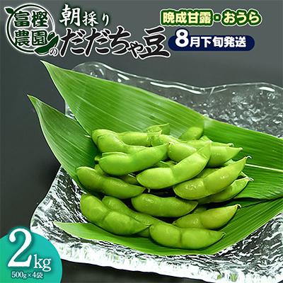 ふるさと納税 鶴岡市 富樫農園朝採りだだちゃ豆[8月下旬から順次発送]2kg(500g×4)晩生甘露・おうら [K-842]