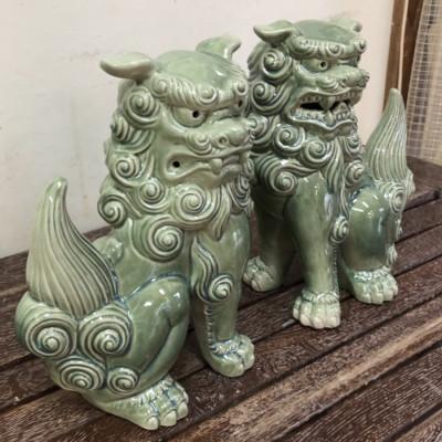 ふるさと納税 与那原町 手作りシーサー緑釉 |  | 01