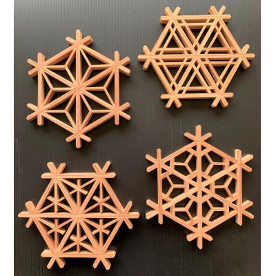 ふるさと納税 山武市 山武杉 組子コースター4枚セット