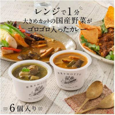 ふるさと納税 静岡市 野菜をMOTTO レンジで1分ベジMOTTOスープ カレー3種6個セット
